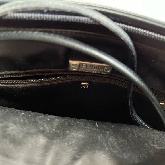 Fendi Purse Clutch Navy Blue Leather 10 inch - Picture 5 of 7